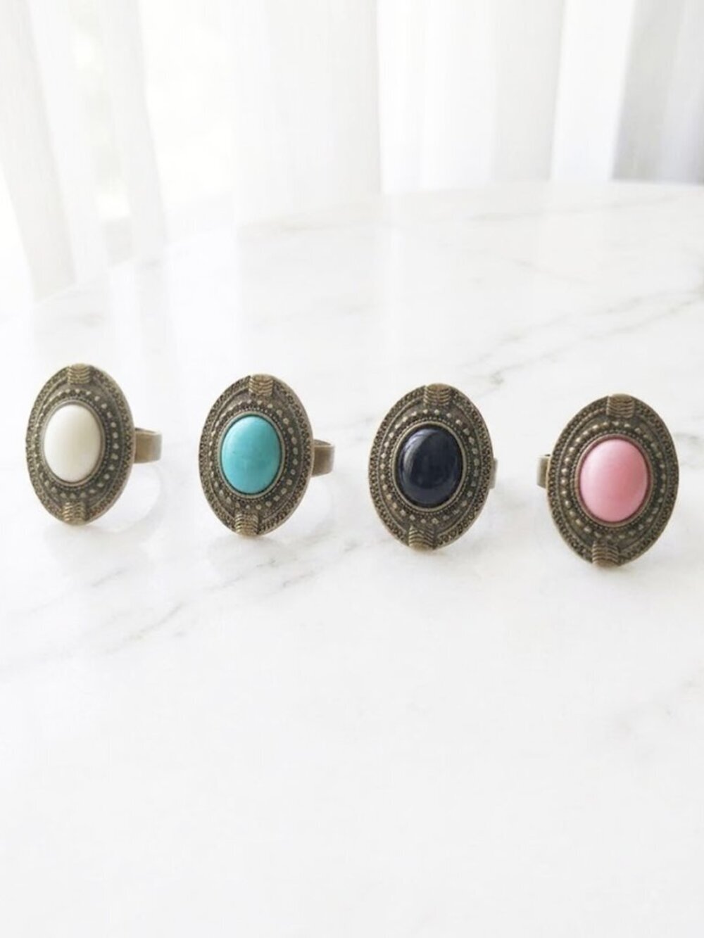 Ladies Aztec Ring 4 Piece Set - Picture 2 of 7